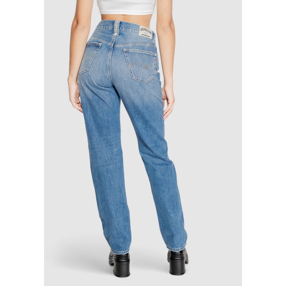 Replay Blue Cotton Jeans &amp; Pant