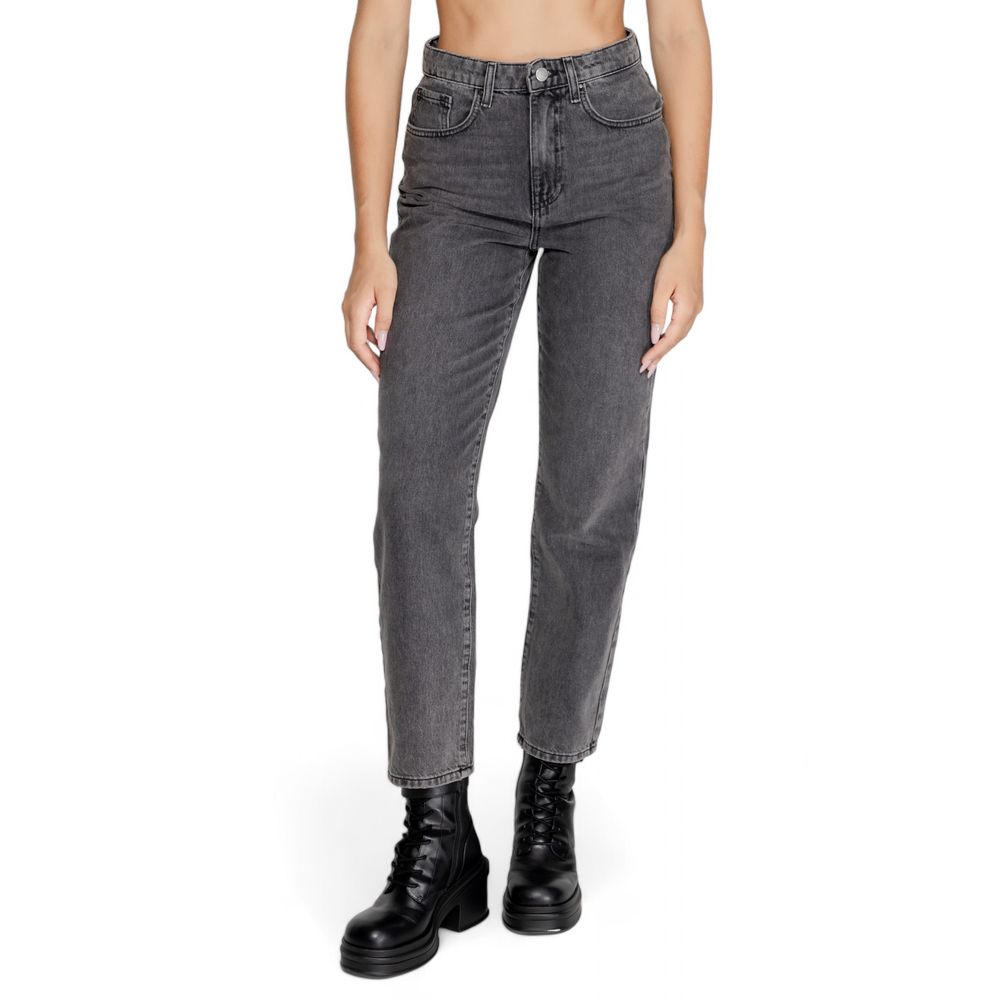 Only Gray Cotton Jeans &amp; Pant