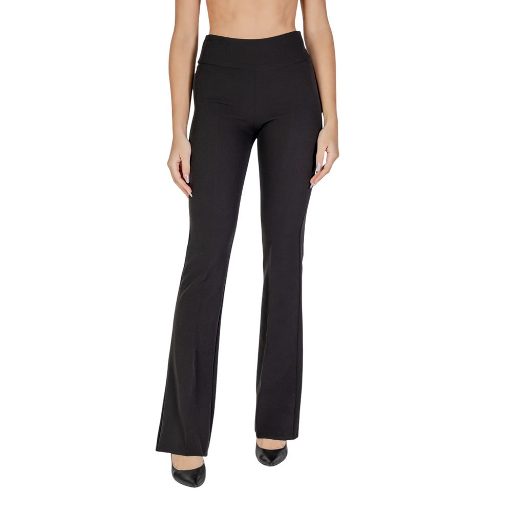 Sandro Ferrone Black Polyester Jeans &amp; Pant