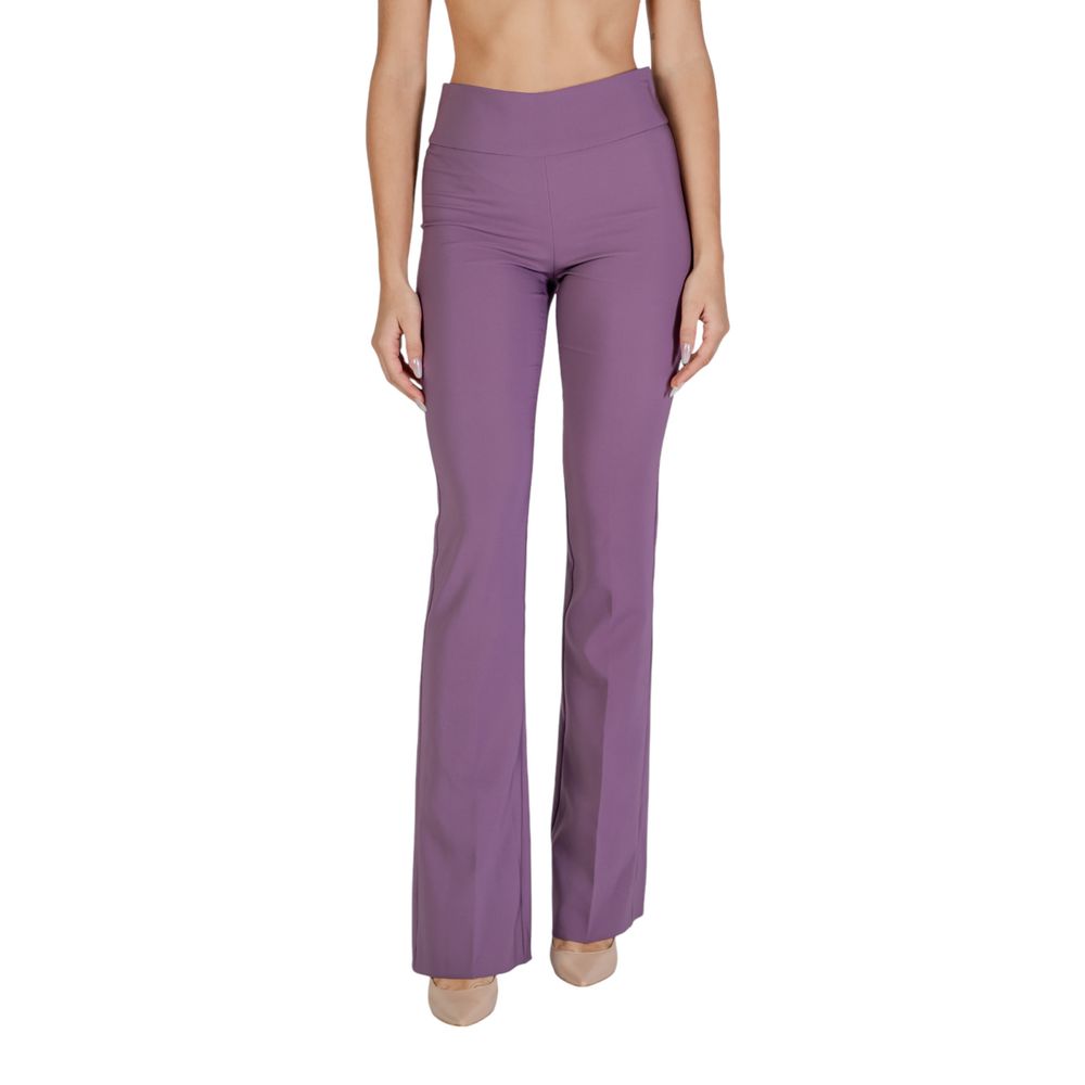 Sandro Ferrone Purple Polyester Jeans &amp; Pant