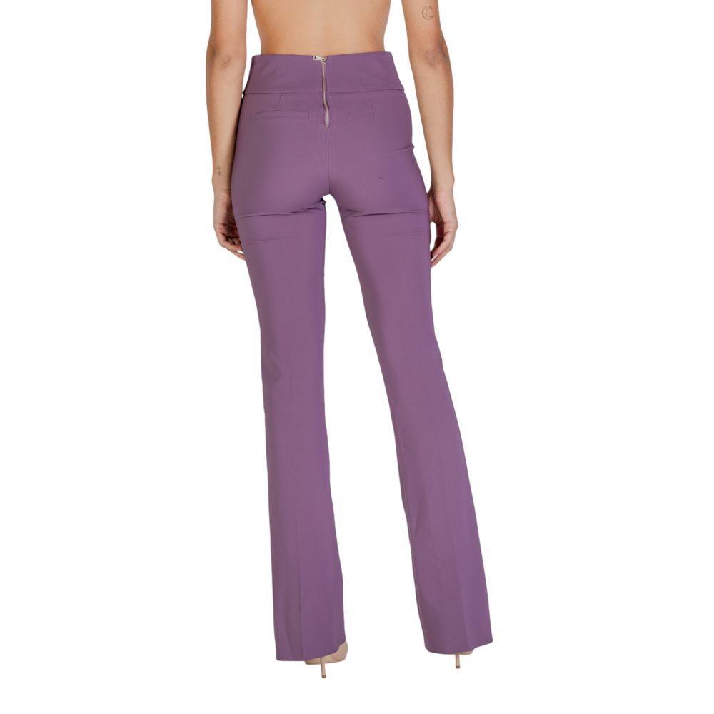 Sandro Ferrone Purple Polyester Jeans &amp; Pant