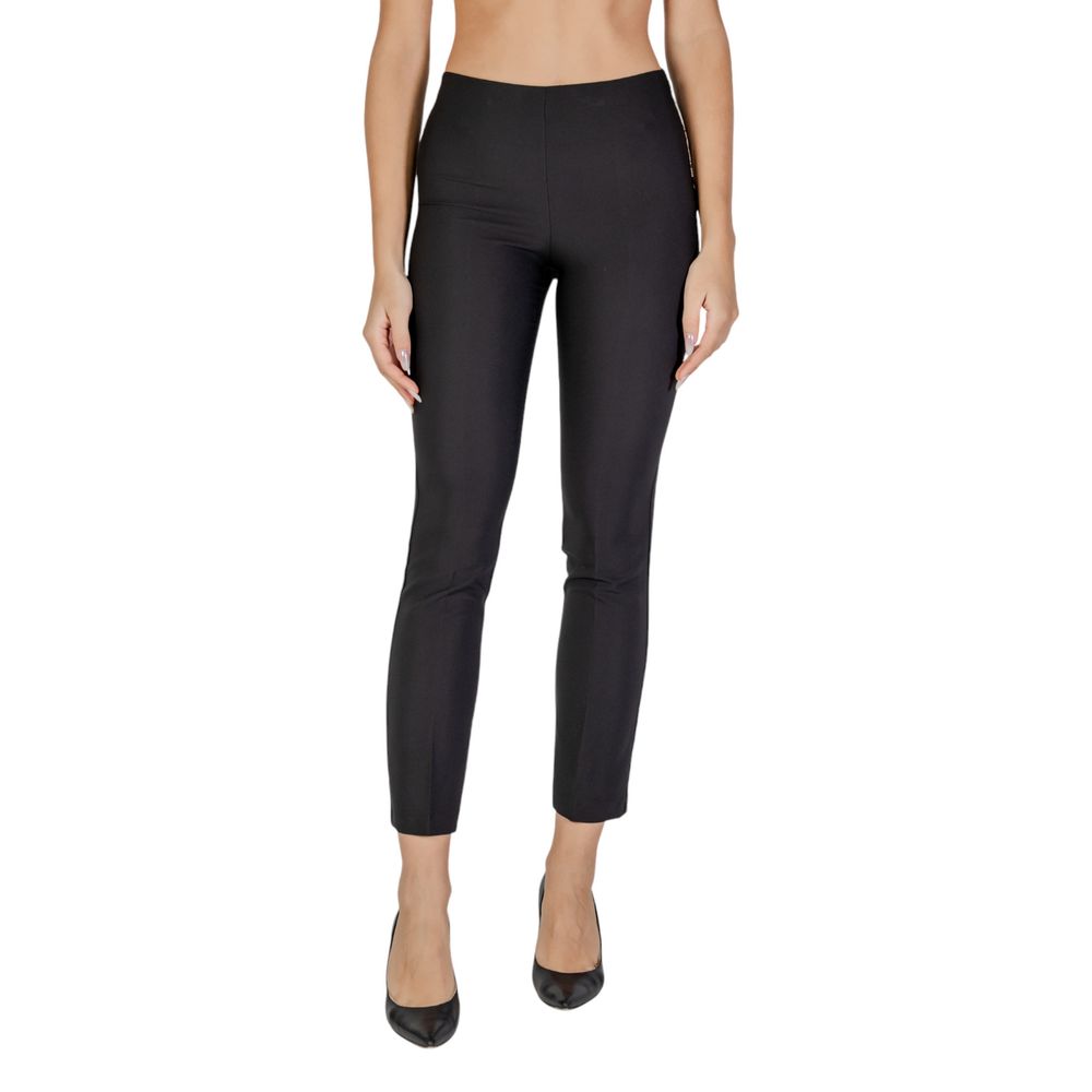 Sandro Ferrone Black Polyester Jeans &amp; Pant