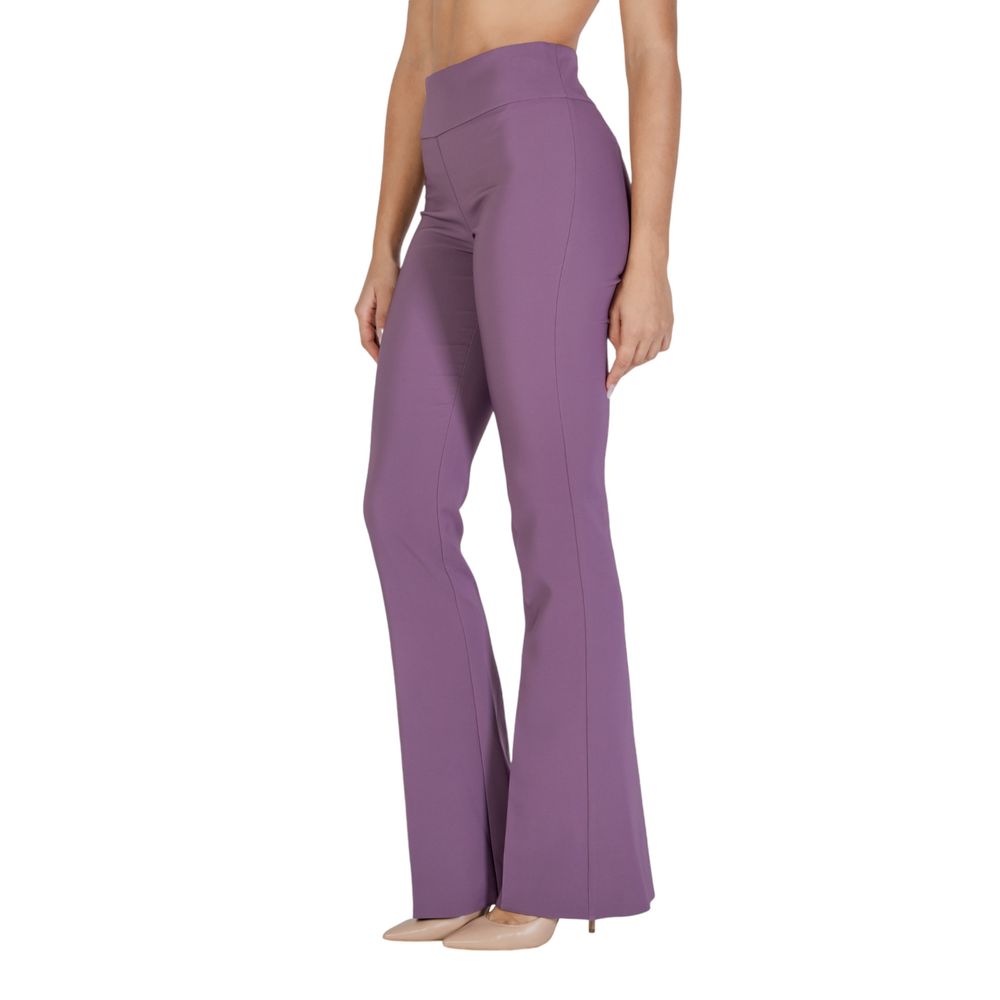 Sandro Ferrone Purple Polyester Jeans &amp; Pant