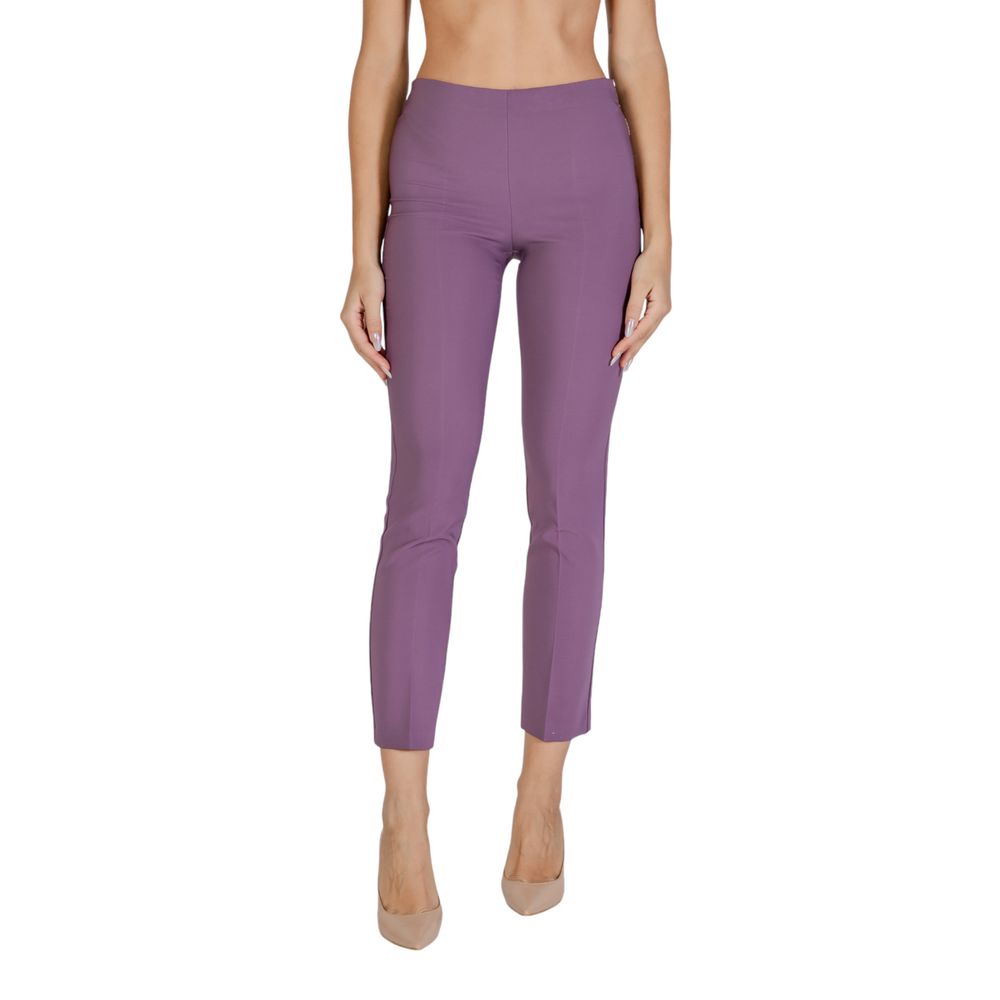 Sandro Ferrone Purple Polyester Jeans &amp; Pant