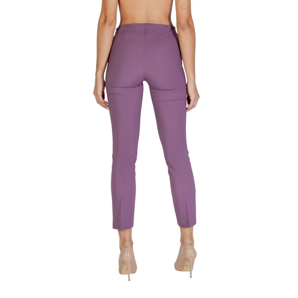 Sandro Ferrone Purple Polyester Jeans &amp; Pant