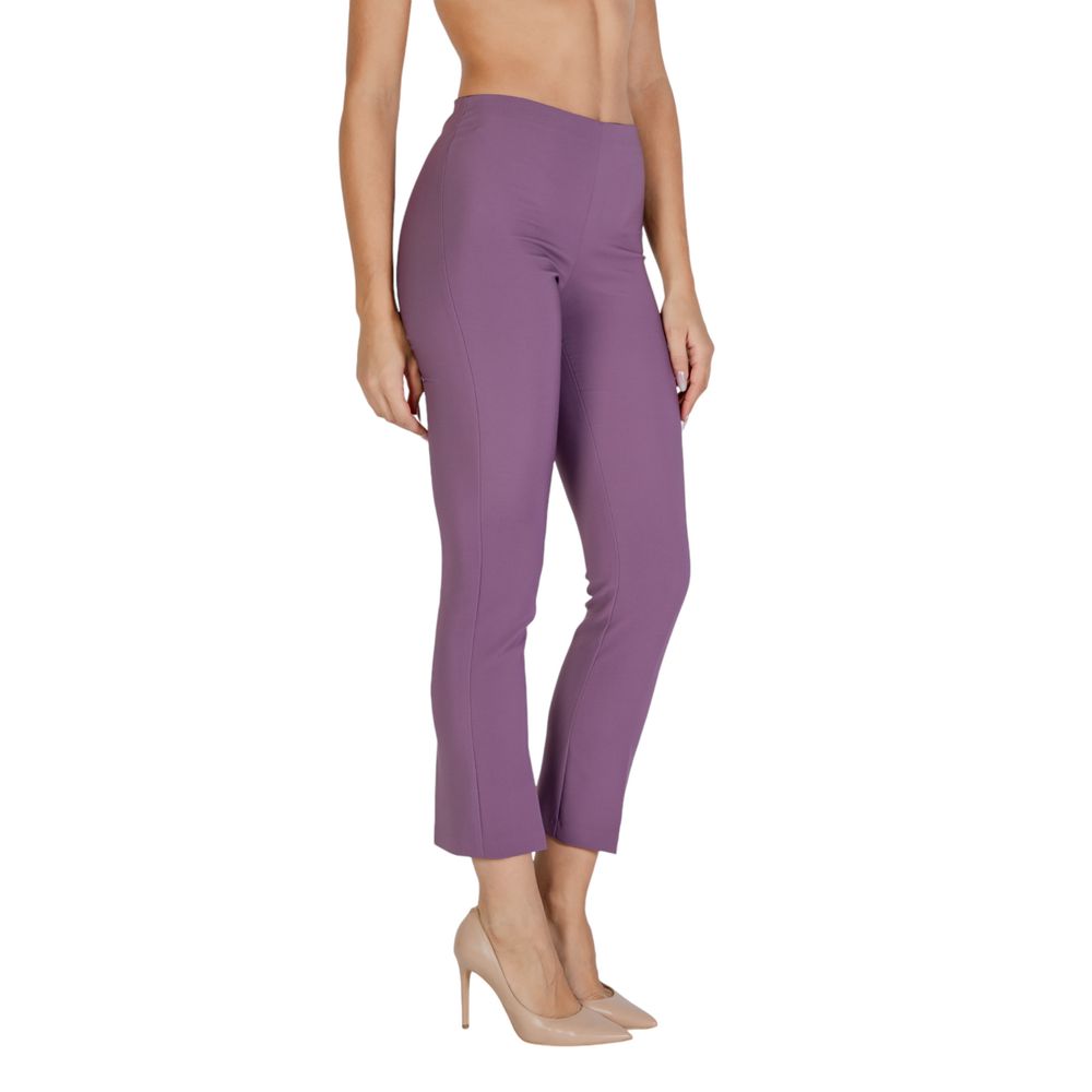 Sandro Ferrone Purple Polyester Jeans &amp; Pant