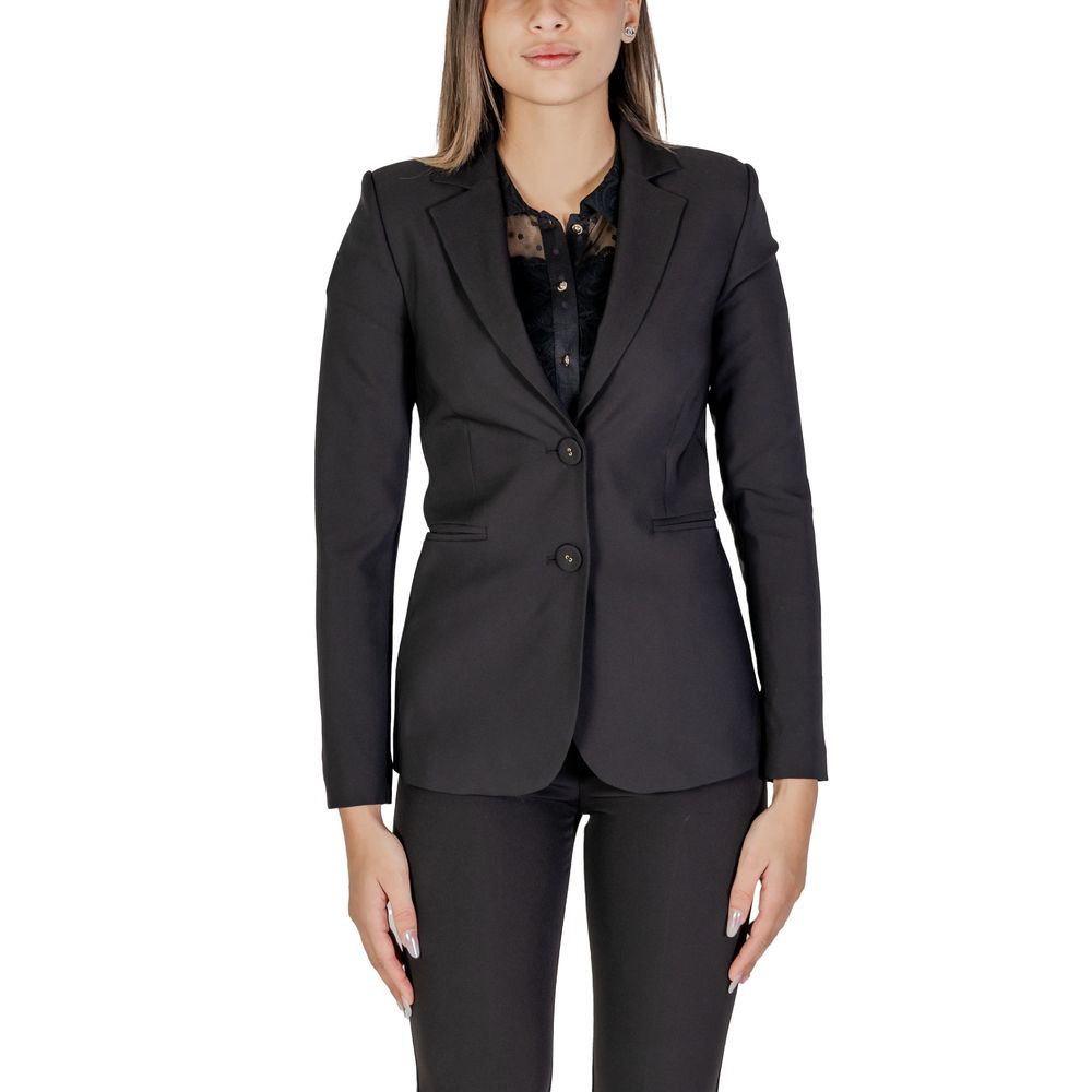 Sandro Ferrone Black Polyester Suits &amp; Blazer