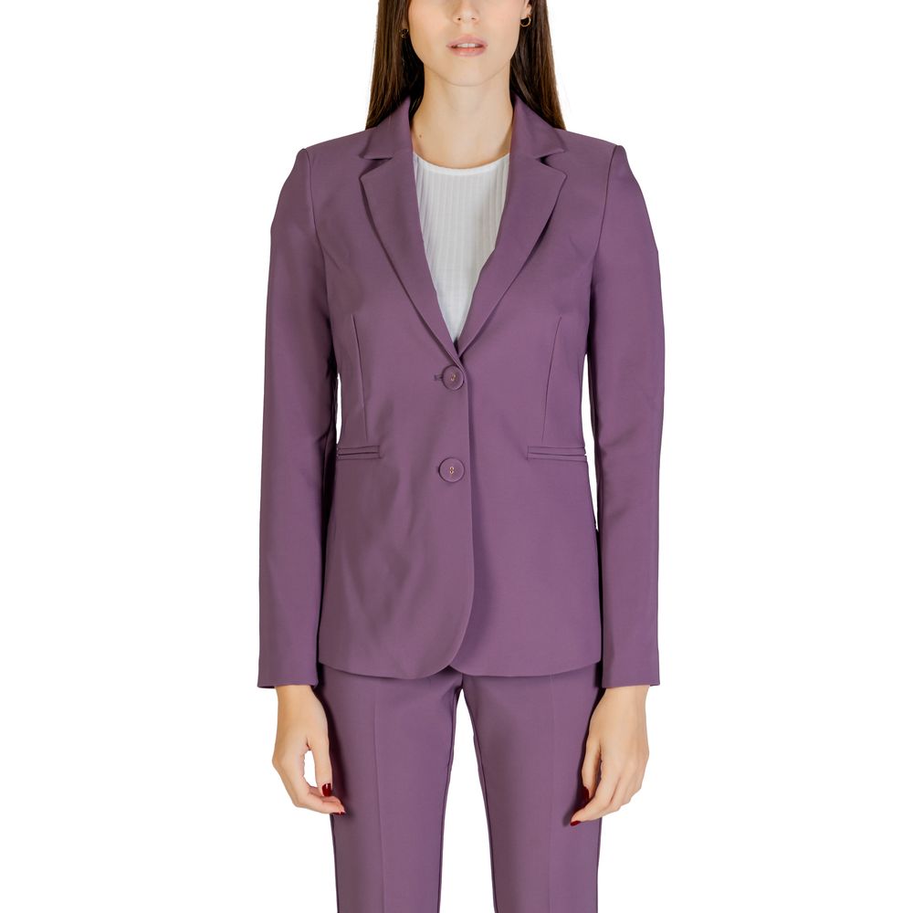 Sandro Ferrone Purple Polyester Suits &amp; Blazer