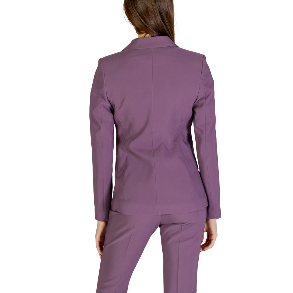 Sandro Ferrone Purple Polyester Suits &amp; Blazer