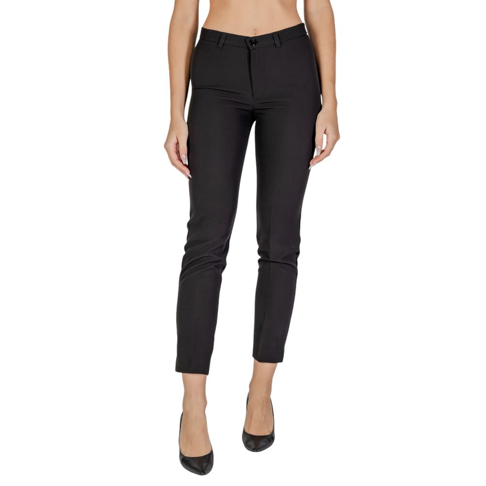 Sandro Ferrone Black Polyester Jeans &amp; Pant