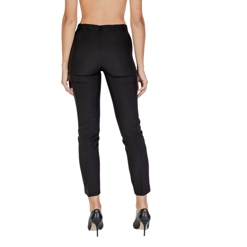 Sandro Ferrone Black Polyester Jeans &amp; Pant