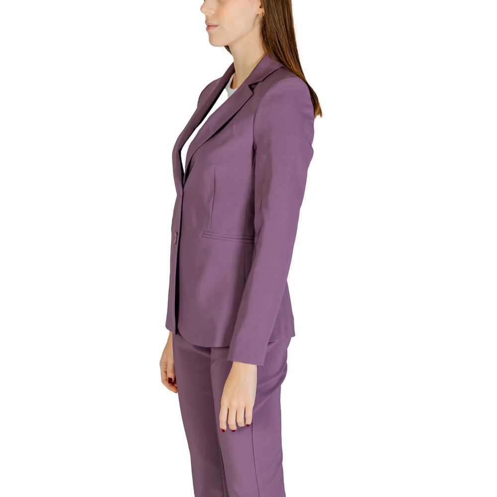 Sandro Ferrone Purple Polyester Suits &amp; Blazer