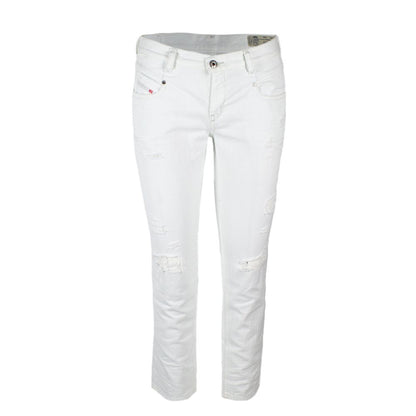 Diesel White Cotton Jeans &amp; Pant