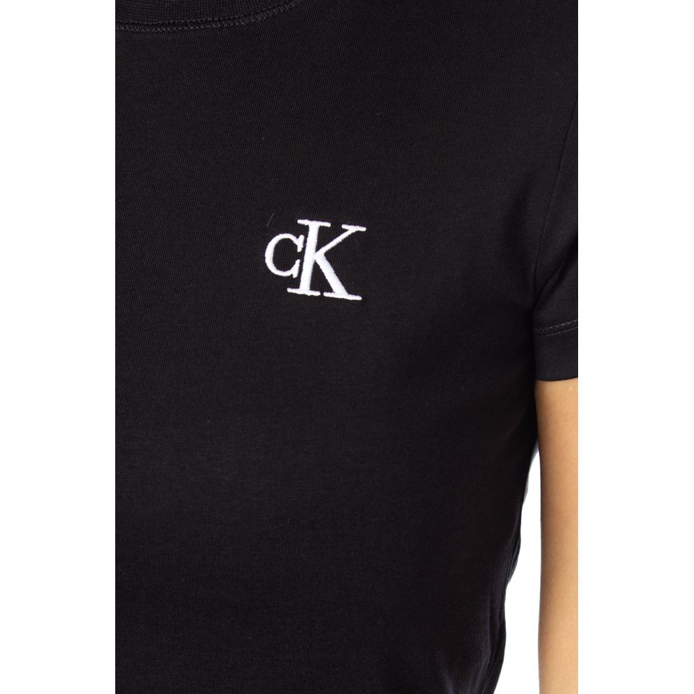 Calvin Klein Jeans Black Cotton Tops &amp; T-Shirt