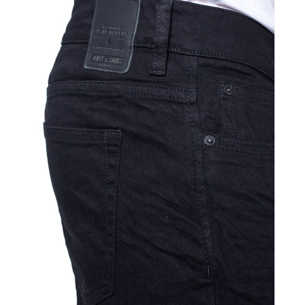 Only &amp; Sons Black Cotton Jeans &amp; Pant