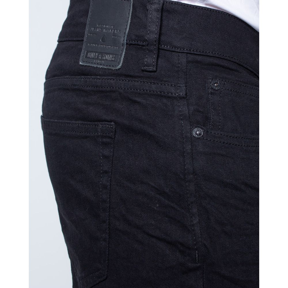 Only &amp; Sons Black Cotton Jeans &amp; Pant