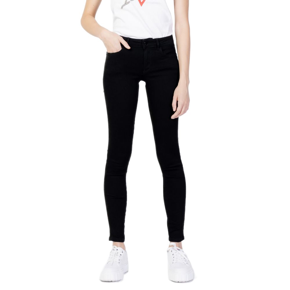 Guess Black Cotton Jeans &amp; Pant