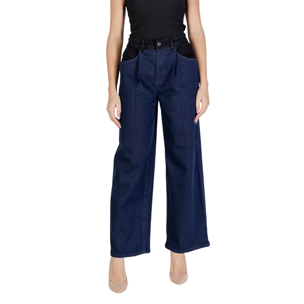 ICHI Blue Cotton Jeans &amp; Pant