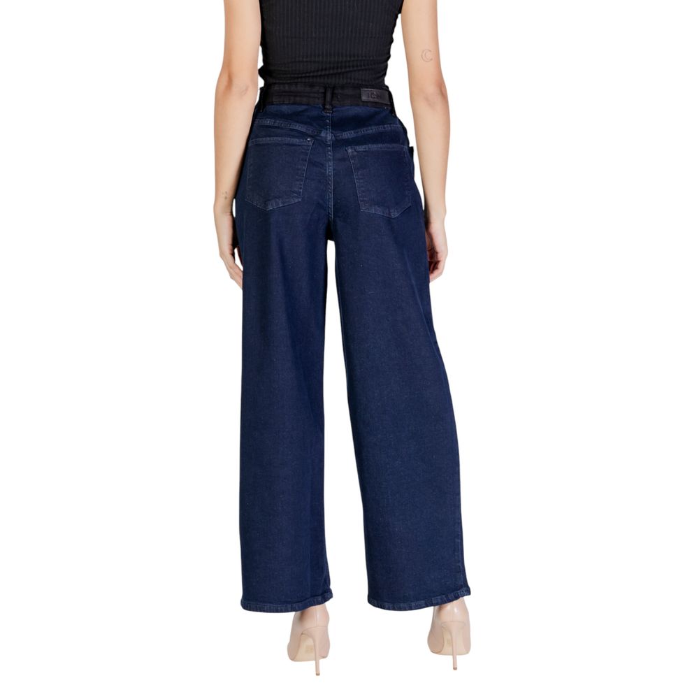 ICHI Blue Cotton Jeans &amp; Pant