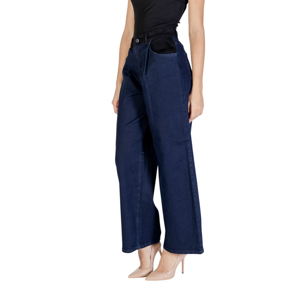 ICHI Blue Cotton Jeans &amp; Pant