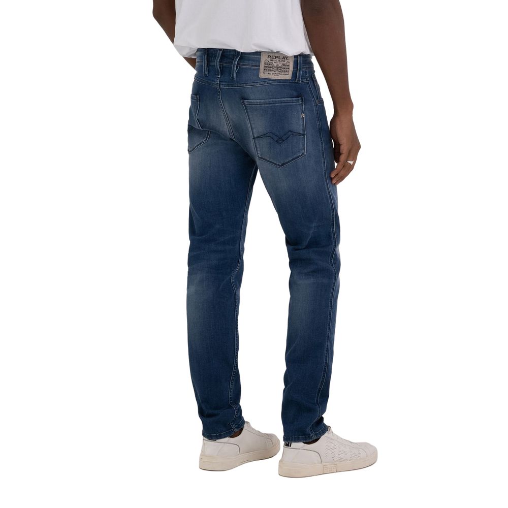 Replay Blue Cotton Jeans &amp; Pant