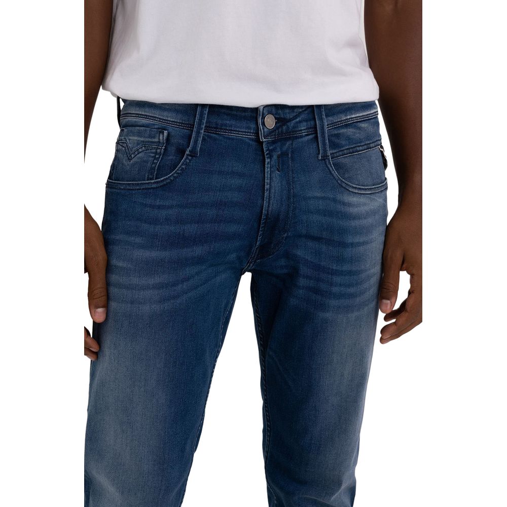 Replay Blue Cotton Jeans &amp; Pant