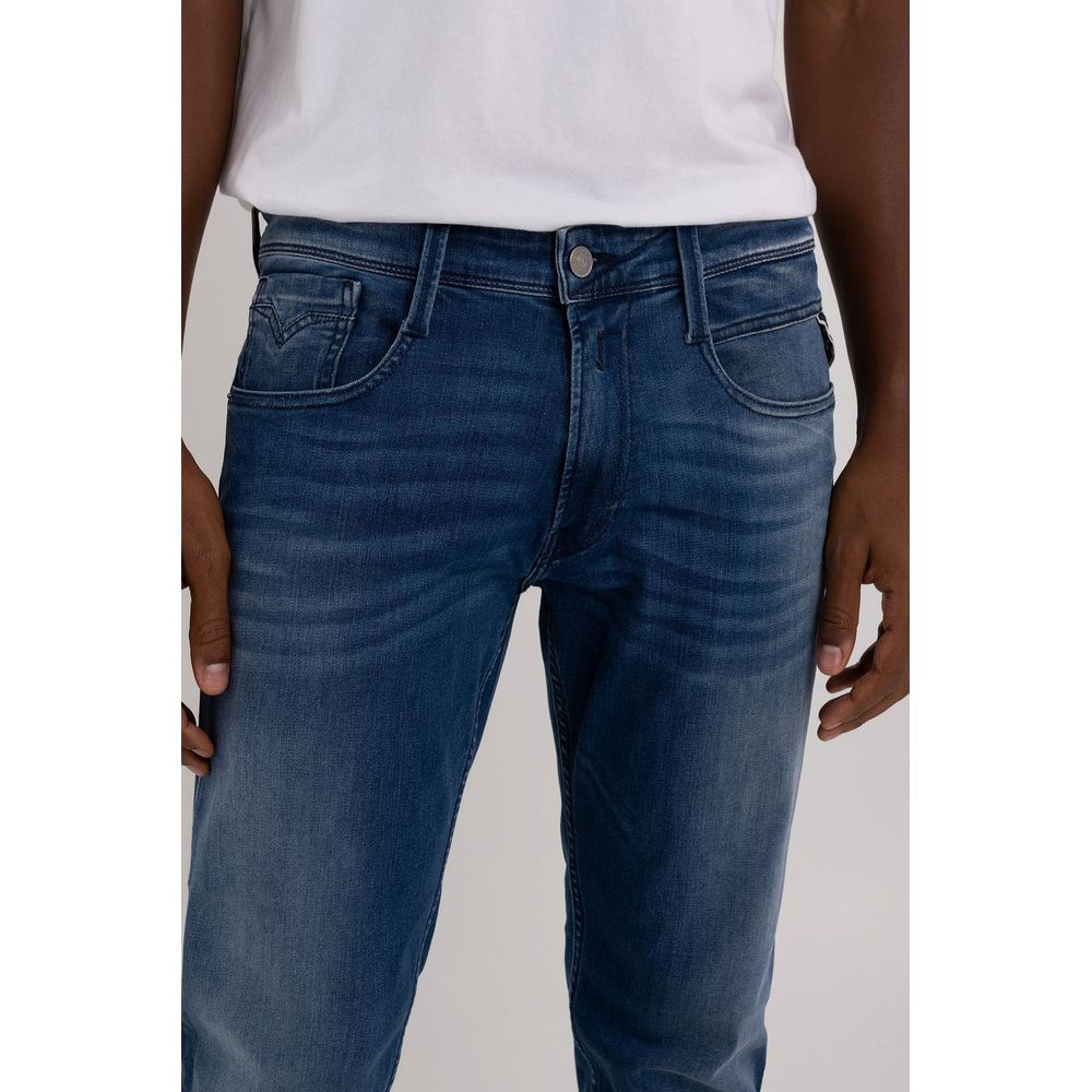 Replay Blue Cotton Jeans &amp; Pant