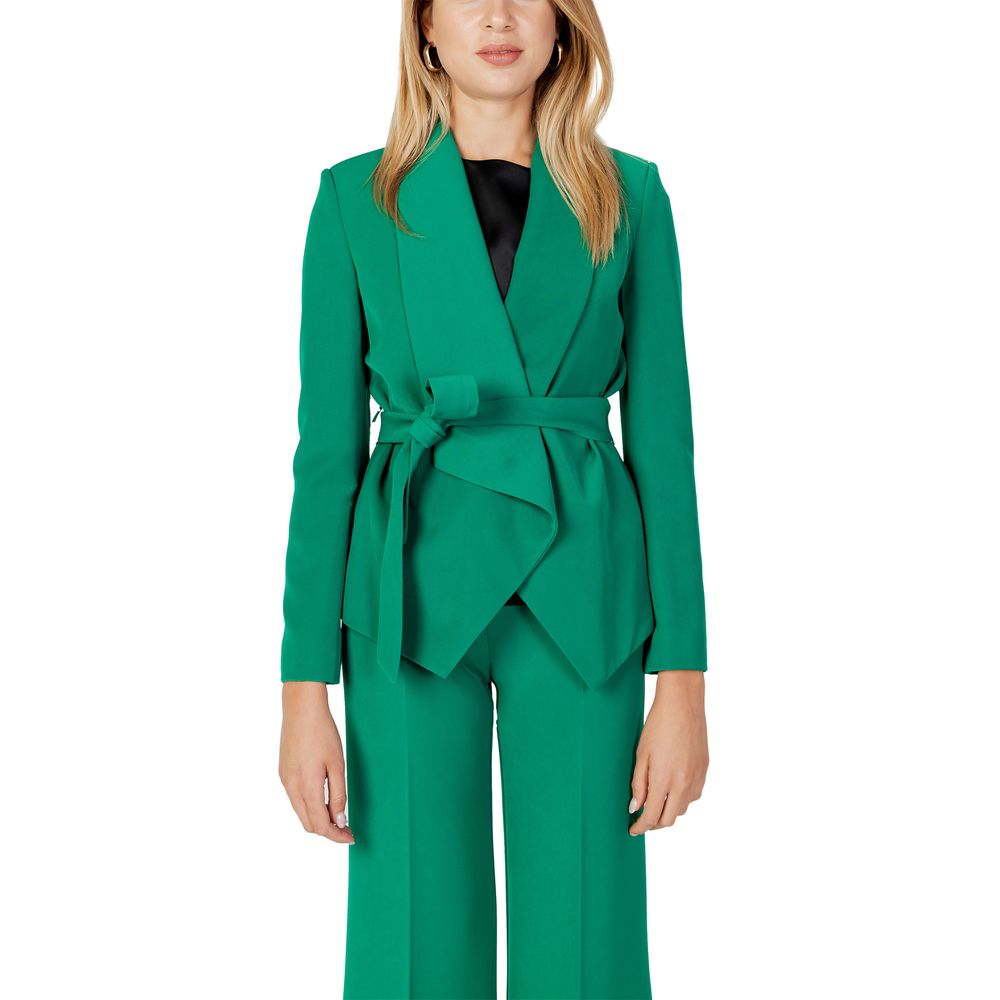 Sandro Ferrone Green Polyester Suits &amp; Blazer