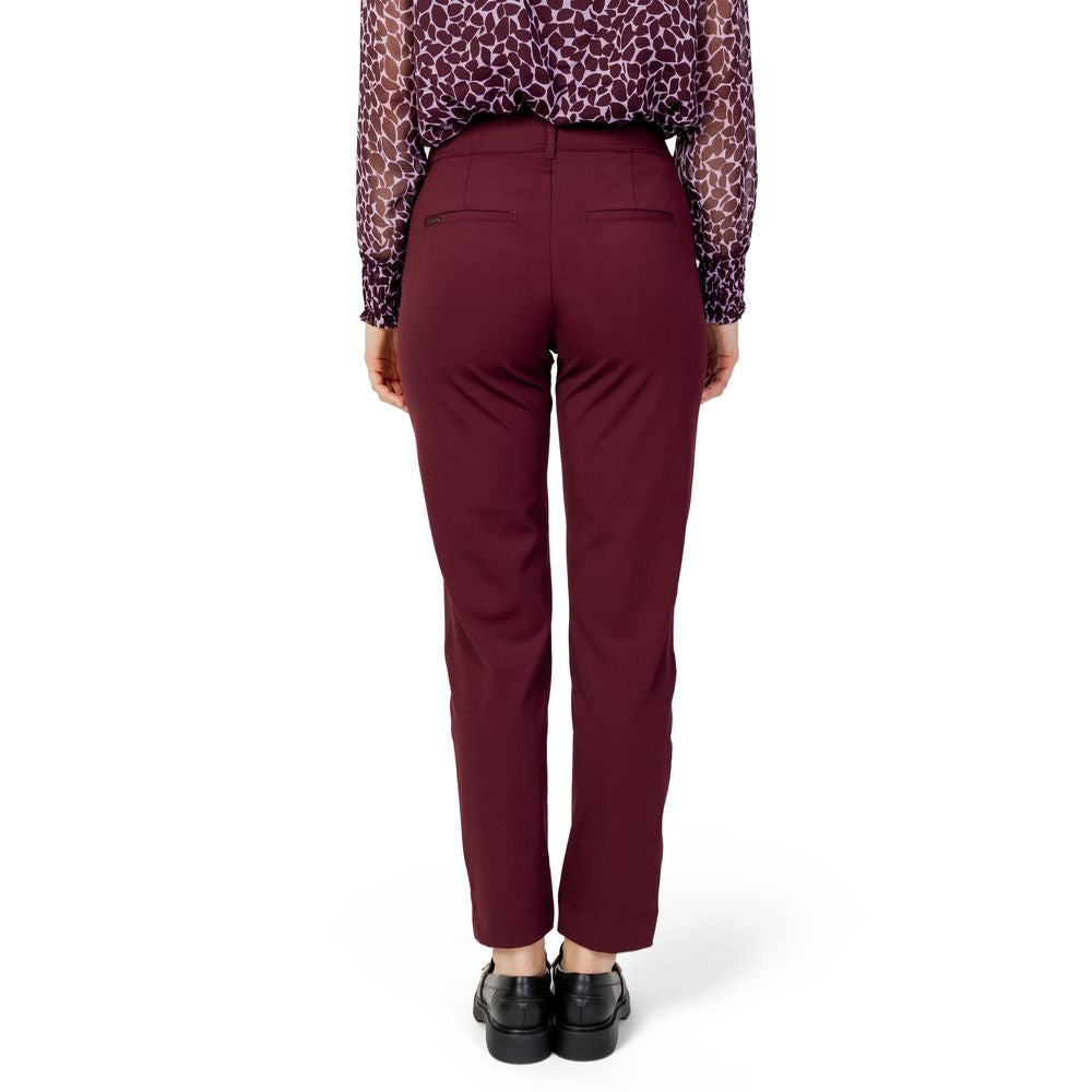 Street One Bordeaux Polyester Jeans &amp; Pant