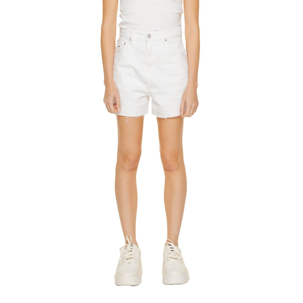 Tommy Hilfiger Jeans White Cotton Rigenerato Short