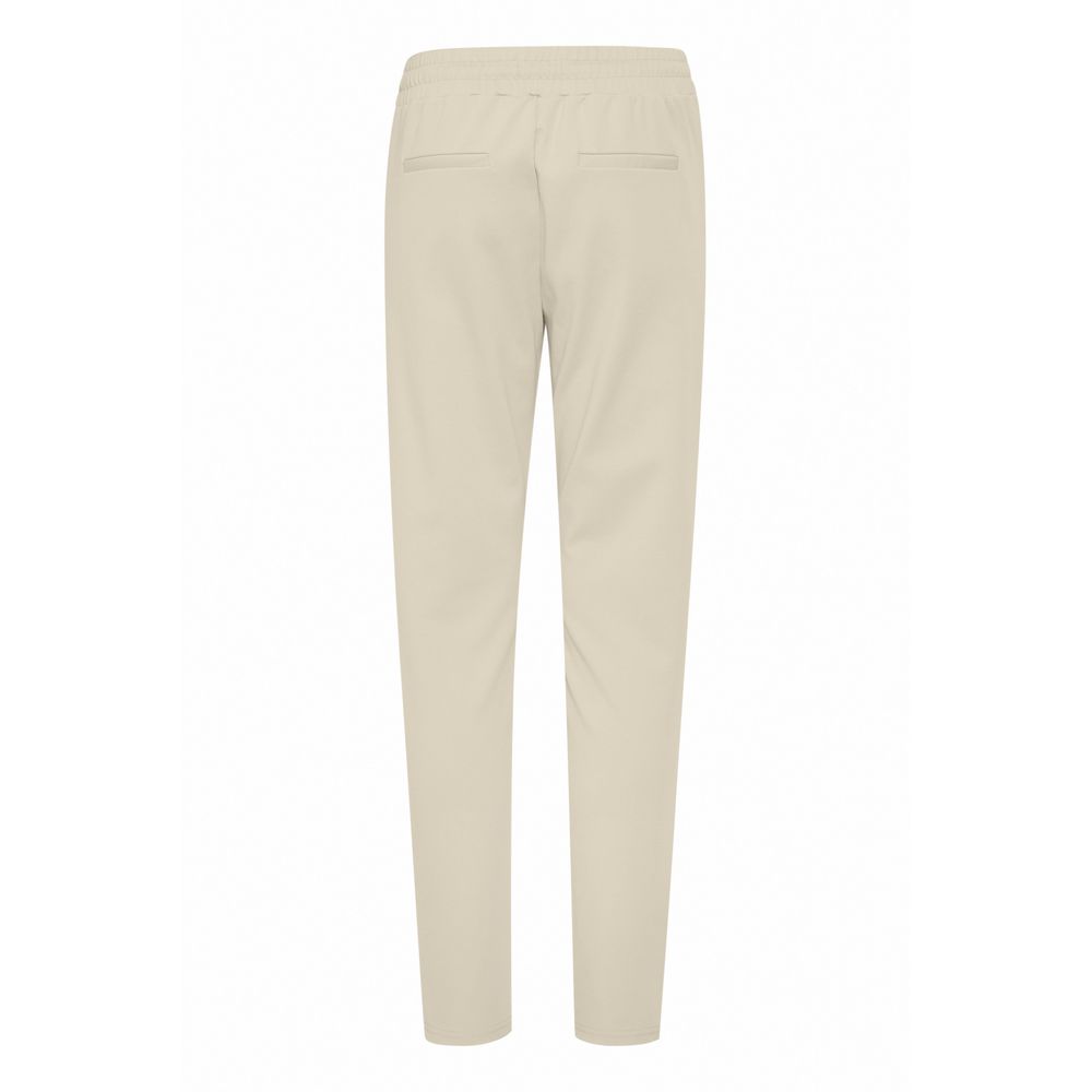 ICHI Beige Polyester Jeans &amp; Pant