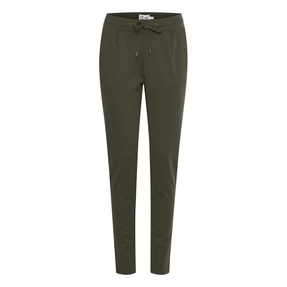 ICHI Green Polyester Jeans &amp; Pant