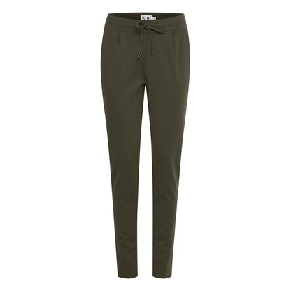 ICHI Green Polyester Jeans &amp; Pant