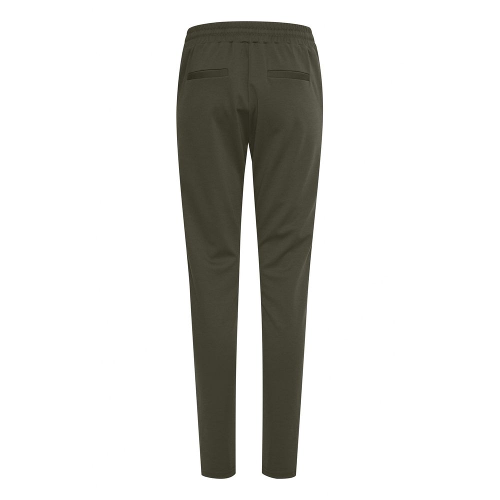 ICHI Green Polyester Jeans &amp; Pant