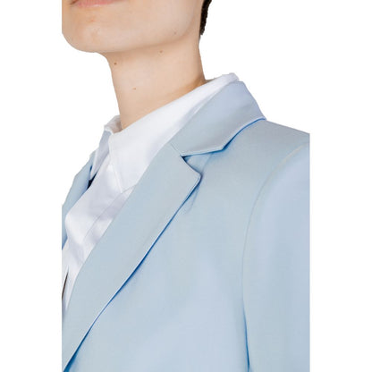 Sandro Ferrone Blue Polyester Suits &amp; Blazer