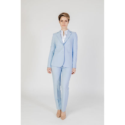 Sandro Ferrone Blue Polyester Suits &amp; Blazer