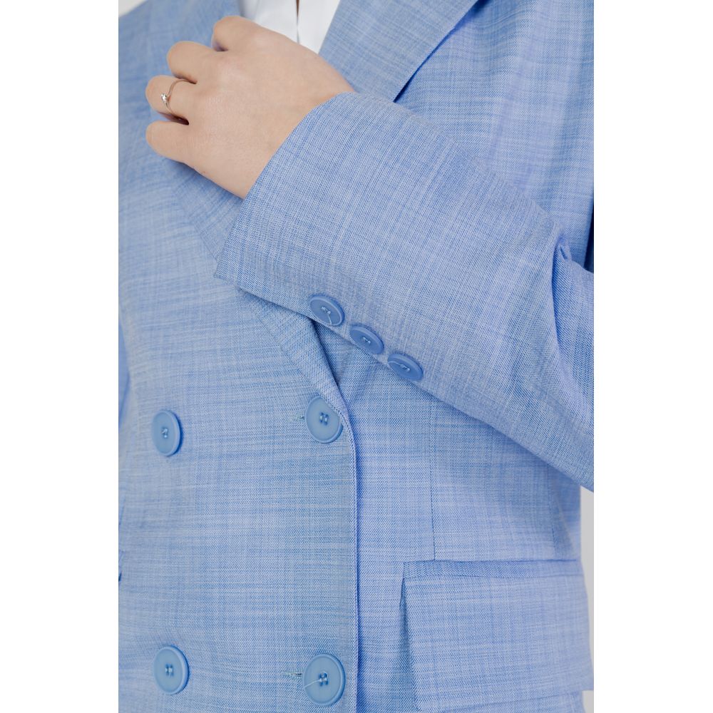 Sandro Ferrone Blue Viscose Suits &amp; Blazer