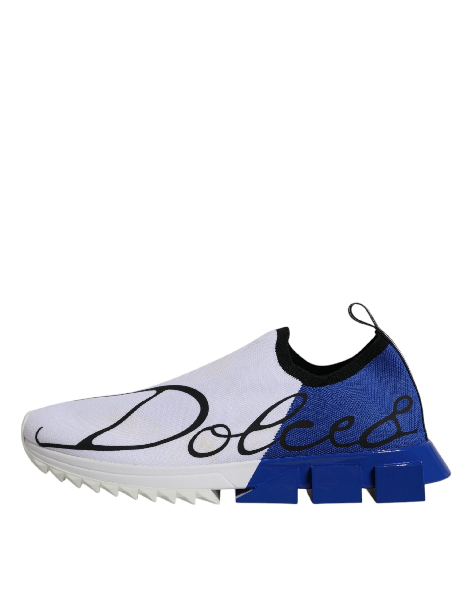 Dolce &amp; Gabbana White Blue Low Top Sorrento Men Sneaker Shoes