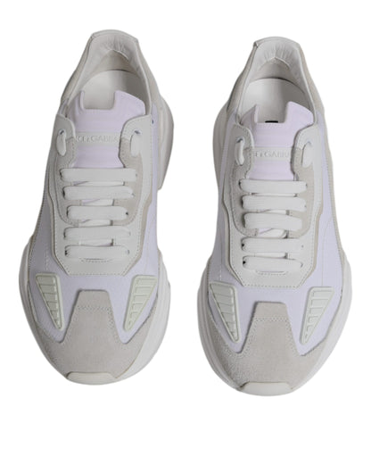 Dolce &amp; Gabbana White Leather Daymaster Low Top Sneakers Shoes