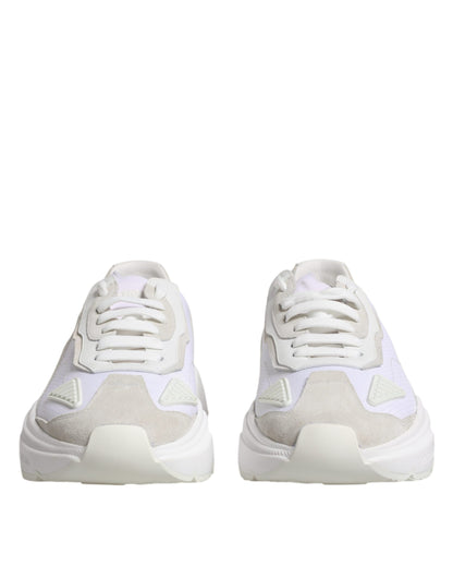 Dolce &amp; Gabbana White Leather Daymaster Low Top Sneaker Shoes