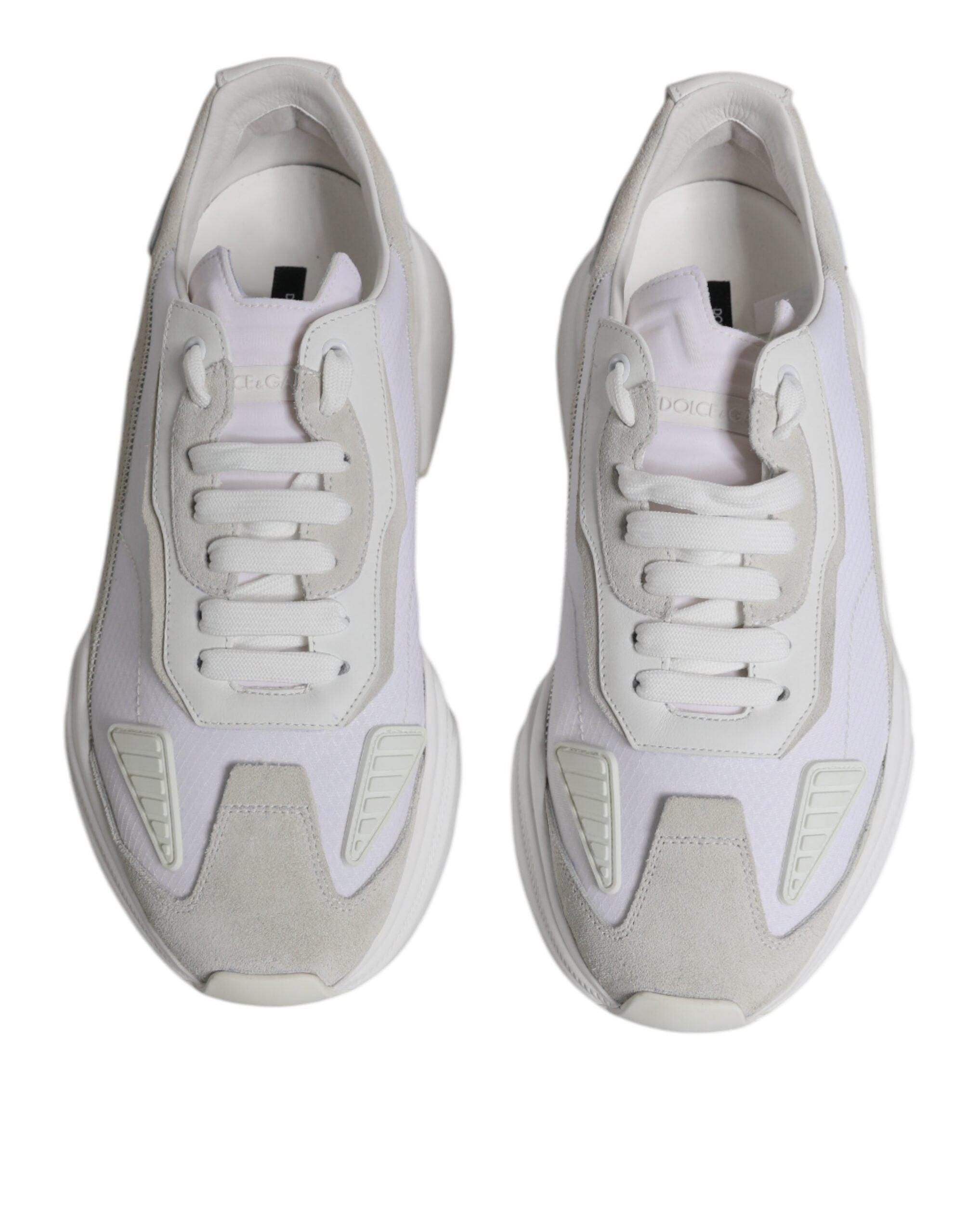 Dolce &amp; Gabbana White Leather Daymaster Low Top Sneaker Shoes