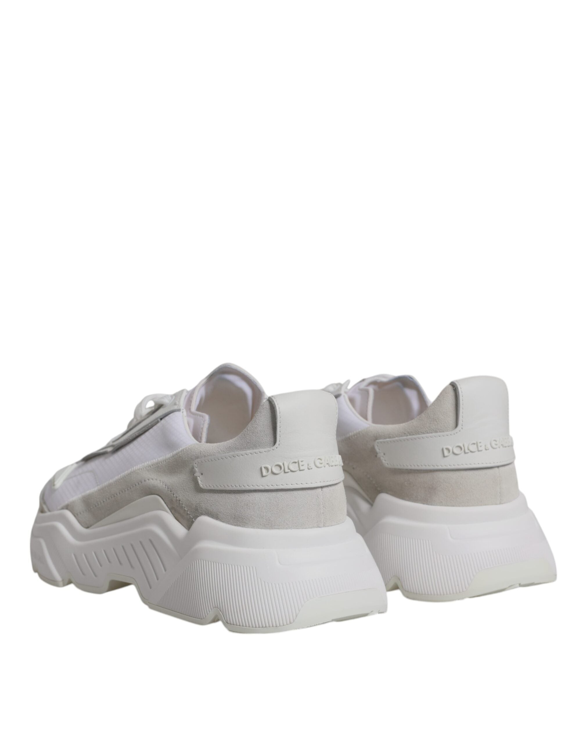 Dolce &amp; Gabbana White Leather Daymaster Low Top Sneaker Shoes