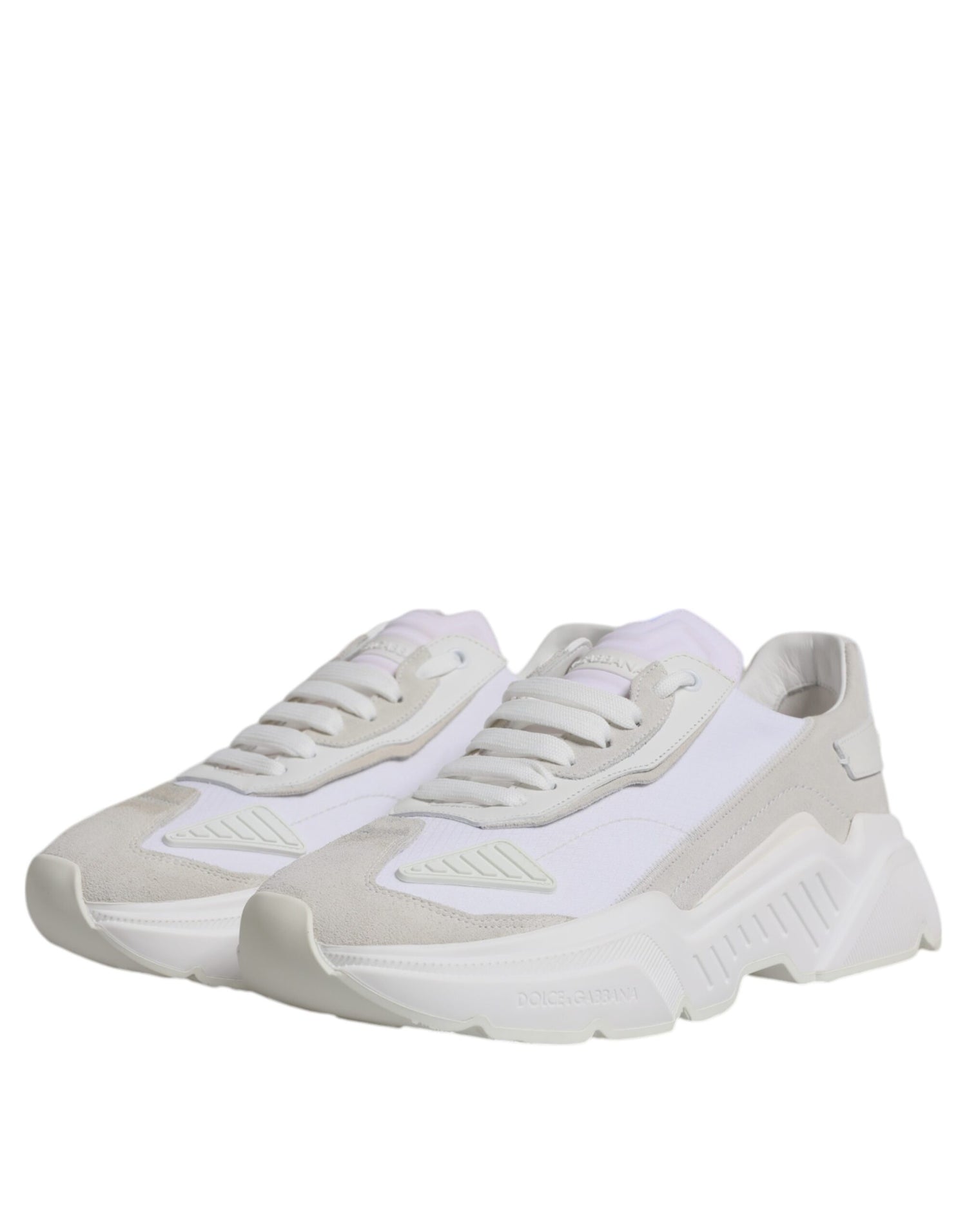 Dolce &amp; Gabbana White Leather Daymaster Low Top Sneakers Shoes