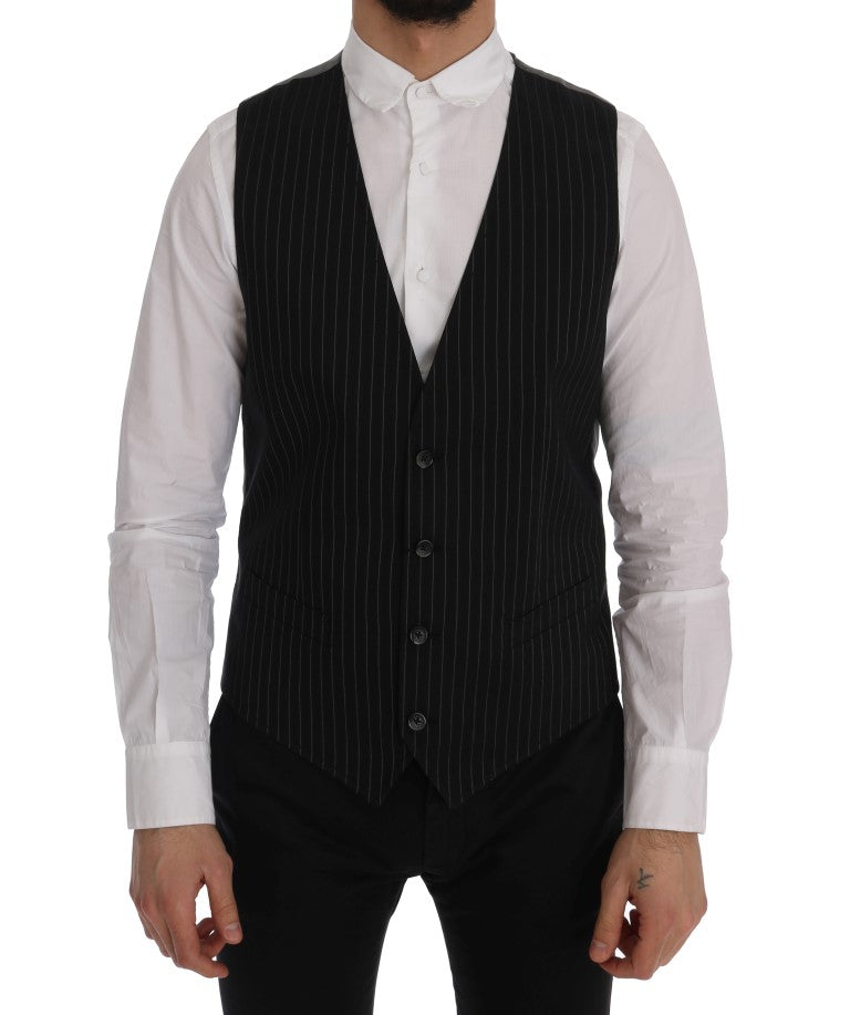 Dolce &amp; Gabbana Sleek Striped Waistcoat Vest