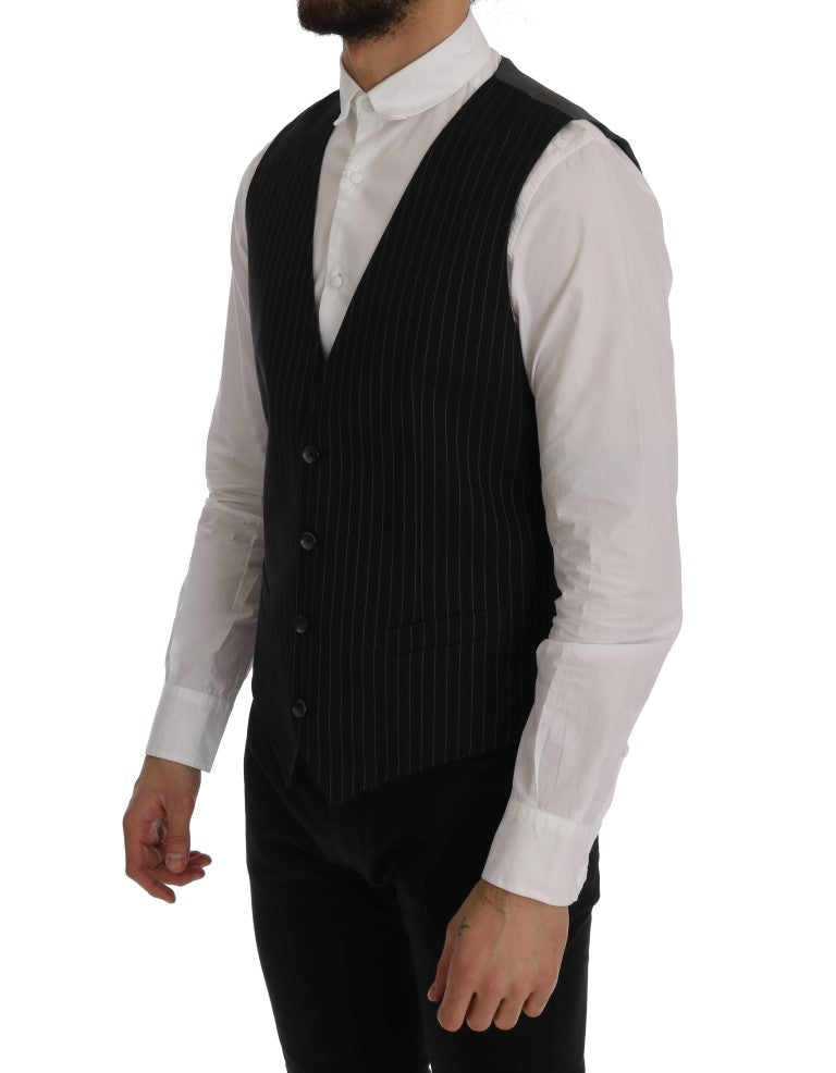 Dolce &amp; Gabbana Sleek Striped Waistcoat Vest