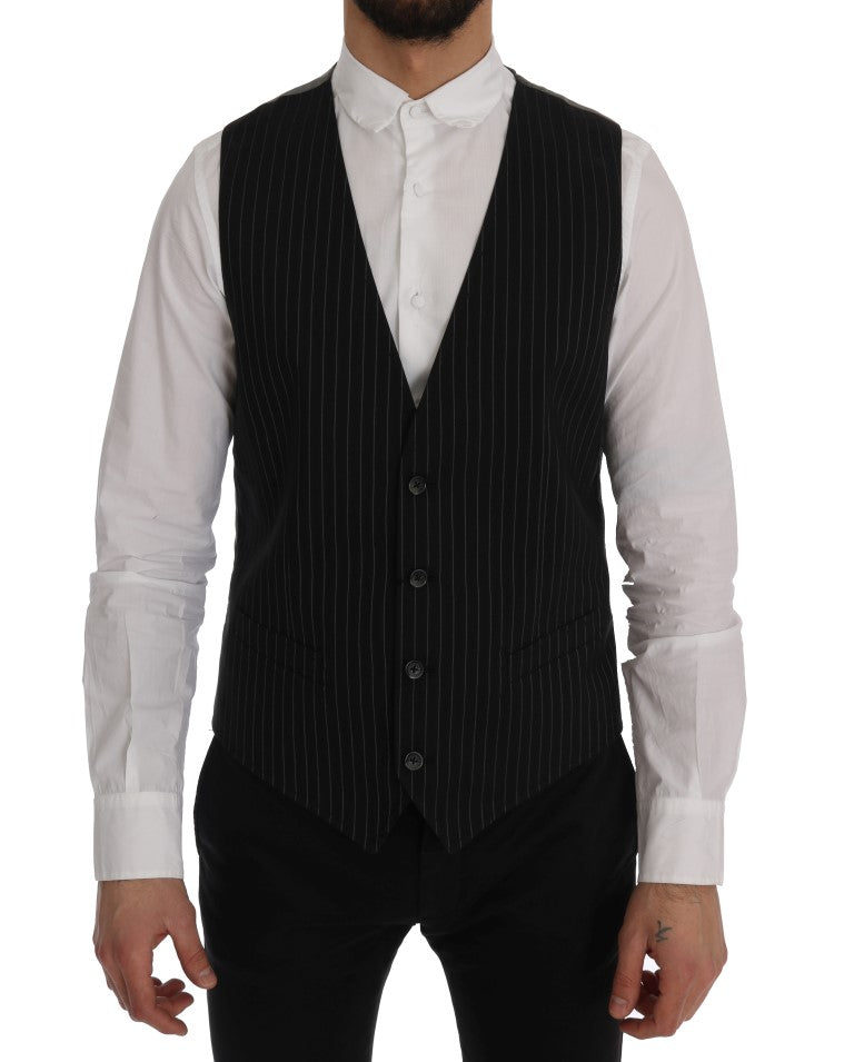 Dolce &amp; Gabbana Sleek Striped Waistcoat Vest