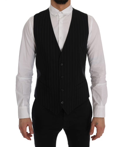 Dolce &amp; Gabbana Elegant Striped Vest Waistcoat