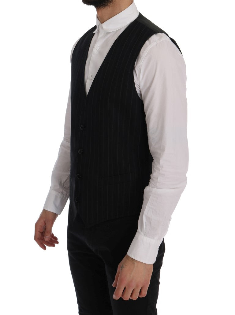 Dolce &amp; Gabbana Elegant Striped Vest Waistcoat