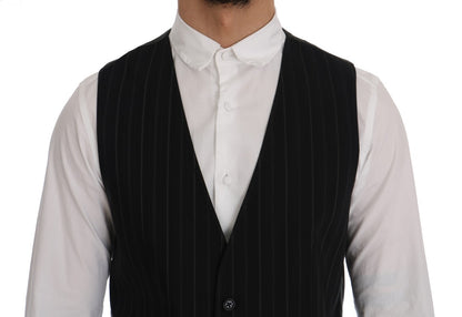 Dolce &amp; Gabbana Elegant Striped Vest Waistcoat