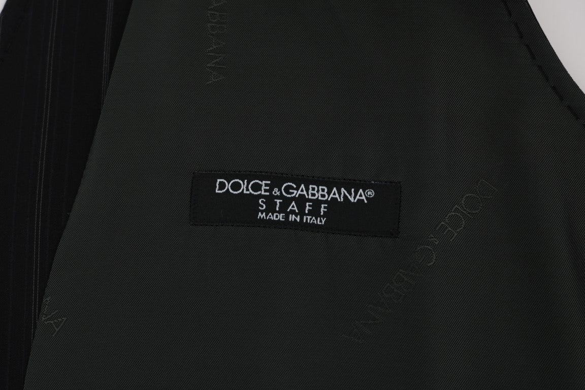 Dolce &amp; Gabbana Elegant Striped Vest Waistcoat